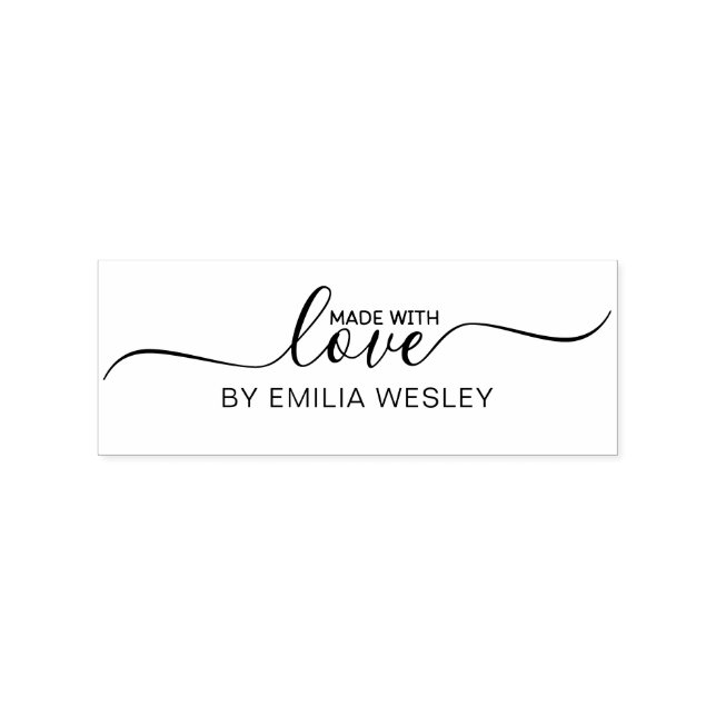Cute Handmade With Love Small Business or Craft Rubber Stamp (Imprint)