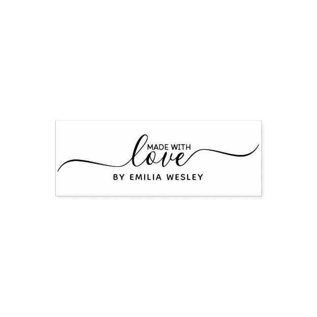 Cute Handmade With Love Small Business or Craft Self-inking Stamp (Design)