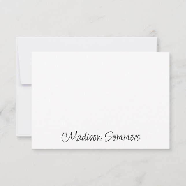 Cute Handwritten Script Name Card (Front)
