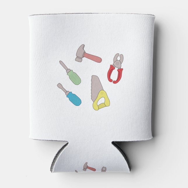Cute Handyman Tools Can Cooler (Front)