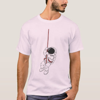 ​Cute Hanging Astronaut T-Shirt purple
