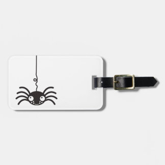 cute hanging spider with little eyes luggage tag