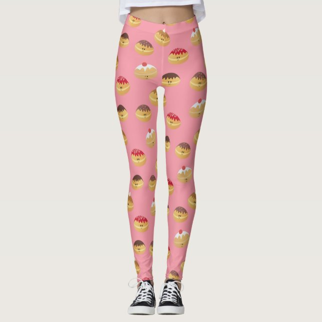 Cute Hannukah Patterned Leggings (Front)