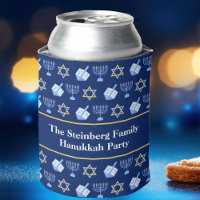 Cute Hanukkah Dreidel Menorah Pattern Custom Party