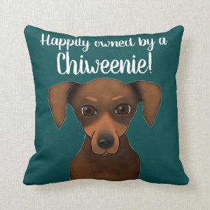 Cute Happily Owned Chiweenie Chihuahua Dachshund Cushion
