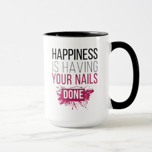 Cute Happiness Is Having Your Nails Done Mug