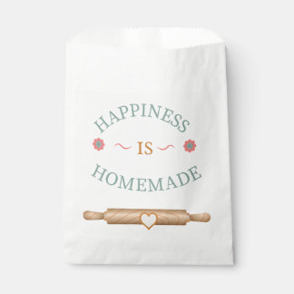Cute Happiness Is Homemade Baking Quote Favour Bags