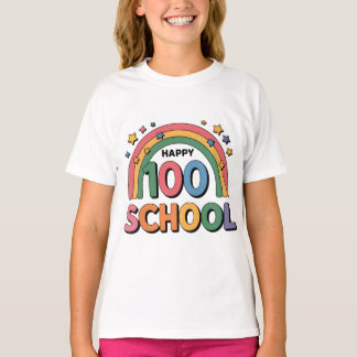 Cute Happy 100 Days of School Tee