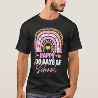 Cute Happy 100th Day Of School Teacher Kids 100 Da T-Shirt