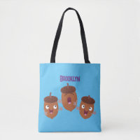 Cute happy acorns singing cartoon for kids