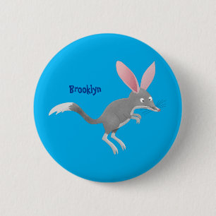 Cute happy Australian bilby cartoon 6 Cm Round Badge