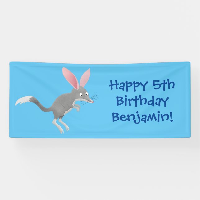 Cute happy Australian bilby cartoon Banner (Horizontal)