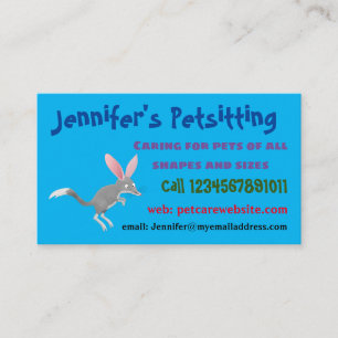 Cute happy Australian bilby cartoon Business Card