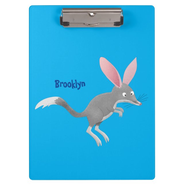 Cute happy Australian bilby cartoon Clipboard (Front)