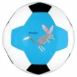 Cute happy Australian bilby cartoon Football