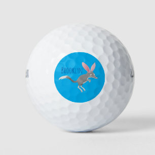 Cute happy Australian bilby cartoon  Golf Balls
