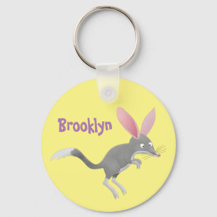 Cute happy Australian bilby cartoon Key Ring