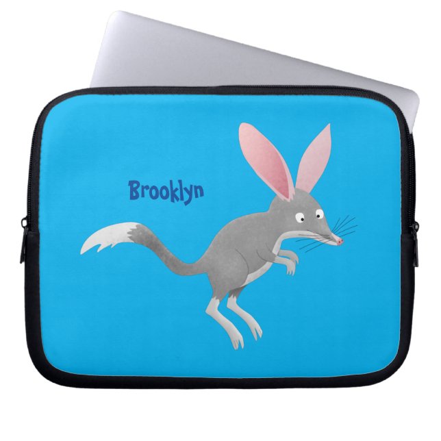 Cute happy Australian bilby cartoon Laptop Sleeve (Front)