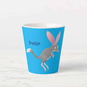 Cute happy Australian bilby cartoon Latte Mug