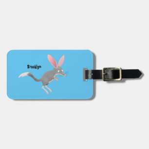 Cute happy Australian bilby cartoon Luggage Tag