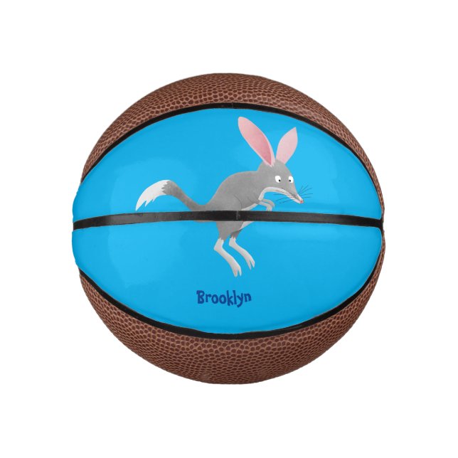 Cute happy Australian bilby cartoon  Mini Basketball (Front)