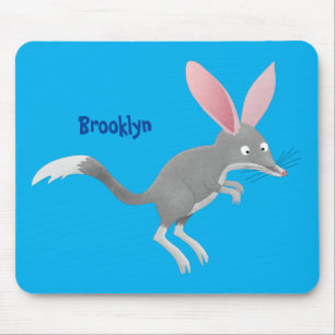 Cute happy Australian bilby cartoon Mouse Mat