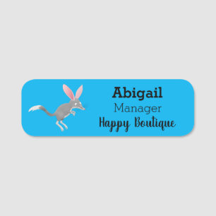 Cute happy Australian bilby cartoon Name Tag