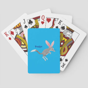 Cute happy Australian bilby cartoon Playing Cards