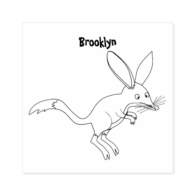 Cute happy Australian bilby cartoon Rubber Stamp (Imprint)