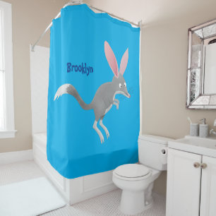 Cute happy Australian bilby cartoon Shower Curtain