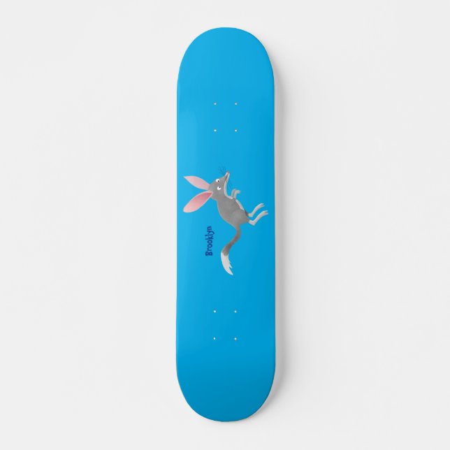 Cute happy Australian bilby cartoon Skateboard (Front)