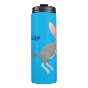 Cute happy Australian bilby cartoon Thermal Tumbler