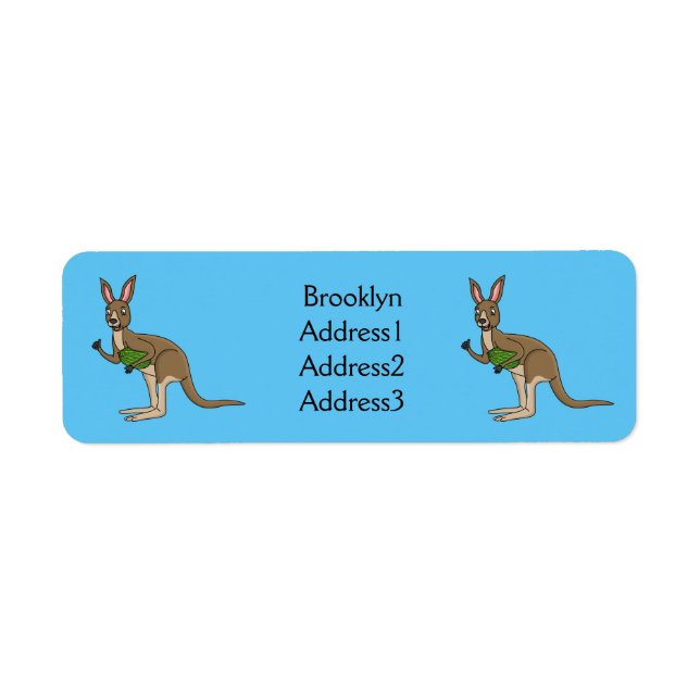 Cute happy Australian kangaroo illustration  (Front)