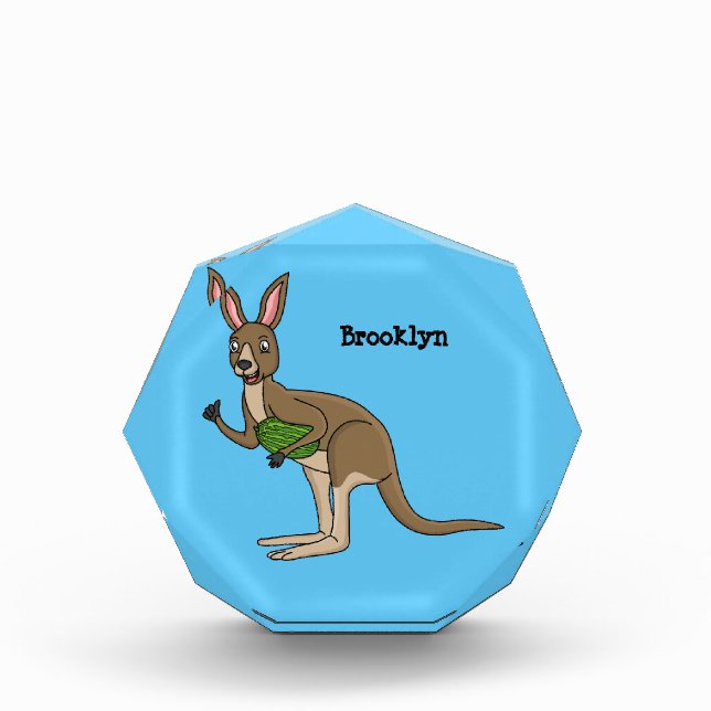 Cute happy Australian kangaroo illustration Photo Block (Front)