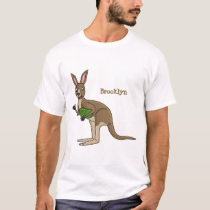 Cute happy Australian kangaroo illustration T-Shirt