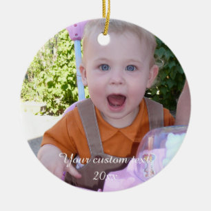 Cute happy baby - create your own ceramic tree decoration