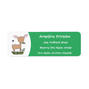 Cute happy baby deer cartoon illustration