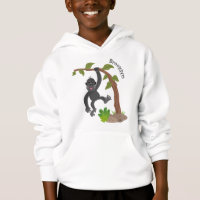 Cute happy baby gorilla cartoon illustration