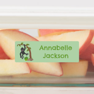 Cute happy baby gorilla cartoon personalised