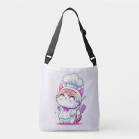 Cute Happy Baker Pastry Chef Cat Kitten |