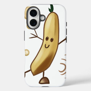 Cute happy banana iPhone 16 case