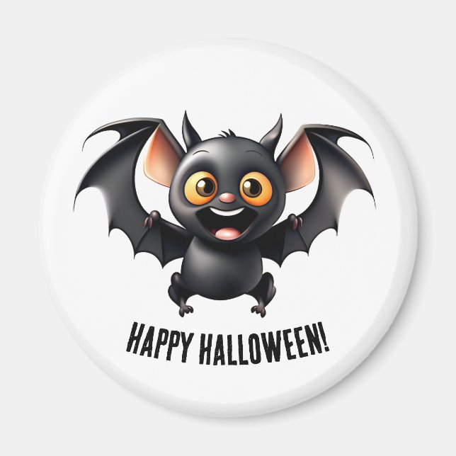 Cute Happy Bat Magnet (Front)