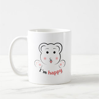 Cute Happy Bear Face Mug – Minimalist Smiling Anim