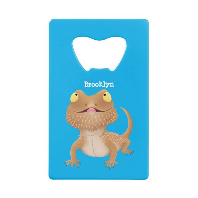 Cute happy bearded dragon lizard cartoon (Front)