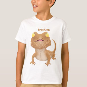 Cute happy bearded dragon lizard cartoon T-Shirt