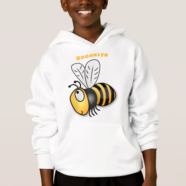 Cute happy bee cartoon illustration (Front)
