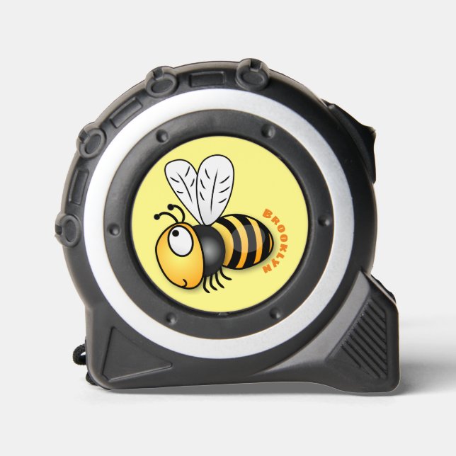 Cute happy bee cartoon illustration 1 (Front)