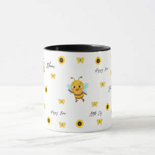 Cute Happy Bee Kids Mug