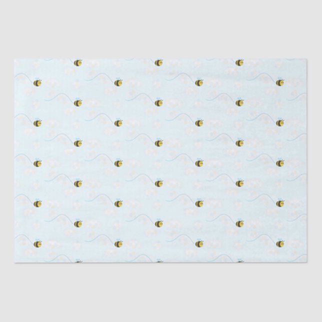 Cute happy bee tissue paper (Front)