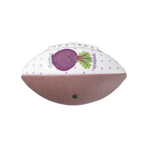 Cute happy beet root kitchen cartoon illustration american football